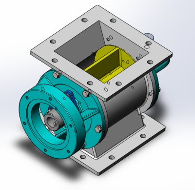 星形卸料器3D模型图纸 Solidworks在机械设备设计中的应用